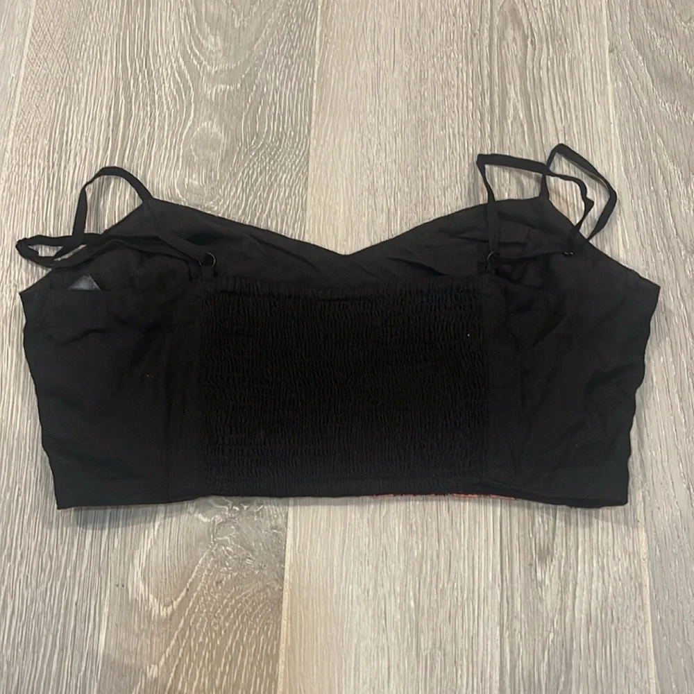 GUESS Womens Black Liberty Embroidered Crop Top Jet Size  XS - Picture 5 of 12